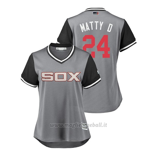 Maglia Baseball Donna Chicago White Sox Matt Davidson 2018 Llws Players Weekend Matty D Grigio
